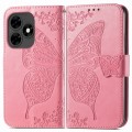 For Tecno Itel S23+ Butterfly Love Flower Embossed Leather Phone Case(Pink)