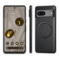 For Google Pixel 7A Solid Color Leather Skin Back Cover Phone Case(Black)
