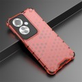 For OPPO Reno11 F Shockproof Honeycomb Phone Case(Red)