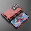 For OPPO Reno11 F Shockproof Honeycomb Phone Case(Red)