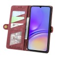 For Samsung Galaxy A05 Geometric Zipper Wallet Side Buckle Leather Phone Case(Red)