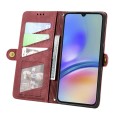 Samsung Galaxy A05s Geometric Zipper Wallet Side Buckle Leather Phone Case(Red)