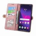 For Samsung Galaxy S24 Ultra 5G Geometric Zipper Wallet Side Buckle Leather Phone Case(Pink)