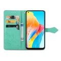 For OPPO A78 4G Mandala Flower Embossed Leather Phone Case(Green)