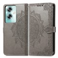 For OPPO A79 Mandala Flower Embossed Leather Phone Case(Gray)