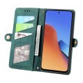 For Xiaomi Redmi Note 12S Geometric Zipper Wallet Side Buckle Leather Phone Case(Green)