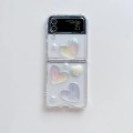 For Samsung Galaxy Z Flip4 Love Epoxy TPU Phone Case(Transparent)
