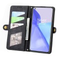 For OnePlus Nord 3 Geometric Zipper Wallet Side Buckle Leather Phone Case(Black)