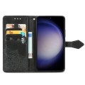 For Samsung Galaxy S23 FE 5G Mandala Flower Embossed Leather Phone Case(Black)