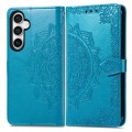 For Samsung Galaxy S23 FE 5G Mandala Flower Embossed Leather Phone Case(Blue)