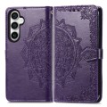 For Samsung Galaxy S23 FE 5G Mandala Flower Embossed Leather Phone Case(Purple)