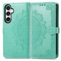 For Samsung Galaxy S23 FE 5G Mandala Flower Embossed Leather Phone Case(Green)