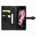 For Samsung Galaxy Z Fold5 Mandala Flower Embossed Leather Phone Case(Black)