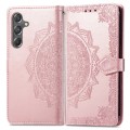 For Samsung Galaxy A15 Mandala Flower Embossed Leather Phone Case(Rose Gold)