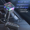YQ3 66W Super Fast Charging 5 Port Rear Seat Extended Car Charger