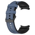 For Samsung Galaxy Watch 6 Silicone Leather Black Buckle Watch Band(Midnight Blue)