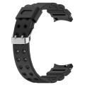 For Samsung Galaxy Watch 6 / 6 Classic Armored Solid Color Silicone Watch Band(Black)