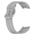 For Samsung Galaxy Watch 6 / 6 Classic Grooved Color Buckle Silicone Watch Band(Light Gray)