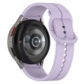 For Samsung Galaxy Watch 6 / 6 Classic Grooved Color Buckle Silicone Watch Band(Purple)