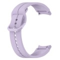 For Samsung Galaxy Watch 6 / 6 Classic Grooved Color Buckle Silicone Watch Band(Purple)