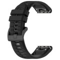 For Garmin Forerunner 945 22mm Sports Two-Color Silicone Watch Band(Black+Grey)