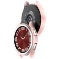 For Samsung Galaxy Watch 6 Classic 43mm Half Coverage Hollow PC Watch Protective Case(Rose Gold)