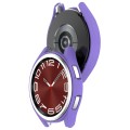 For Samsung Galaxy Watch 6 Classic 43mm Half Coverage Hollow PC Watch Protective Case(Purple)