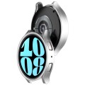 For Samsung Galaxy Watch 6 40mm Half Coverage Hollow PC Watch Protective Case(Silver)