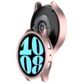 For Samsung Galaxy Watch 6 44mm Half Coverage Hollow PC Watch Protective Case(Rose Gold)
