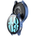 For Samsung Galaxy Watch6 44mm PC + Tempered Film Integrated Watch Protective Case(Blue)