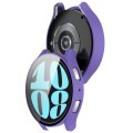 For Samsung Galaxy Watch6 44mm PC + Tempered Film Integrated Watch Protective Case(Purple)