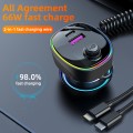 K11 Portable USB + Type-C PD Car Charger Phone Tablet Fast Charging Adapter