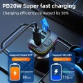 K12 With Type-C / 8-Pin Charging Cable Phone Fast Charging Adapter 2 USB + 1 Type-C PD Car Charger