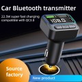 C40 Type-C + Dual USB QC3.0 Car Charger Bluetooth Hands-free Call Adapter Car MP3 Music Player