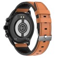 ET440 1.39 inch Color Screen Smart Leather Strap Watch,Support Heart Rate / Blood Pressure / Blood O