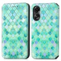 For OPPO A78 4G CaseNeo Colorful Magnetic Leather Phone Case(Emeralds)