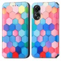 For OPPO A78 4G CaseNeo Colorful Magnetic Leather Phone Case(Colorful Cube)