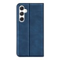 For Samsung Galaxy S24 5G Retro-skin Magnetic Suction Leather Phone Case(Dark Blue)