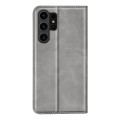 For Samsung Galaxy S24 Ultra 5G Retro-skin Magnetic Suction Leather Phone Case(Grey)