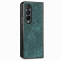 For Samsung Galaxy Z Fold4 Geometric Leather Back Cover Phone Case(Green)