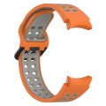 For Samsung Galaxy Watch 6 Classic 47mm Two-Color Breathable Silicone Watch Band(Orange + Gray)