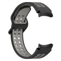 For Samsung Galaxy Watch 6 Classic 47mm Two-Color Breathable Silicone Watch Band(Black + Gray)