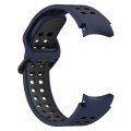 For Samsung Galaxy Watch 6 Classic 47mm Two-Color Breathable Silicone Watch Band(Midnight Blue + Bla