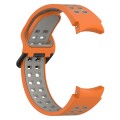 For Samsung Galaxy Watch 6 44mm Two-Color Breathable Silicone Watch Band(Orange + Gray)