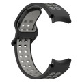 For Samsung Galaxy Watch 4 40mm Two-Color Breathable Silicone Watch Band(Black + Gray)