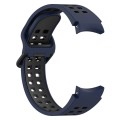 For Samsung  Galaxy Watch 4 Classic 46mm Two-Color Breathable Silicone Watch Band(Midnight Blue + Bl