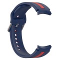 For Samsung Galaxy Watch 6 Classic 47mm Two-Color Silicone Watch Band(Midnight Blue+Red)