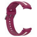 For Samsung Galaxy watch 5 Golf Edition Two-Color Silicone Watch Band(Wine Red+Pink)