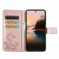 For TCL 40 Nxtpaper Four-leaf Clasp Embossed Buckle Leather Phone Case(Rose Gold)