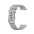 For Samsung Galaxy Watch 6 44mm 20mm Checkered Silicone Watch Band(Grey)